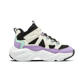 Baskets « Beige Noir Violet »
