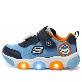 Baskets de course « Bleu clair, bleu marine, orange »