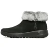 Bottes de neige On-the-GO Joy en fourrure « Noir Blanc »