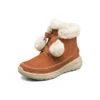 Bottes de neige On-the-GO Joy Pompom « Marron Blanc »