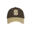 Casquette de baseball avec lettre brodée « Brown Tan »