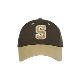Casquette de baseball avec lettre brodée « Brown Tan »