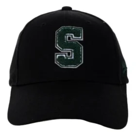 Casquette de baseball avec lettre S brodée « Noir Vert »