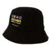 Chapeau de pêcheur avec logo imprimé « Black Yellow »