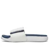 Chaussons de sport d&rsquo;extérieur à talon plat et velcro Blanc Bleu