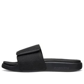 Chaussons de sport à talon plat et velcro, noir