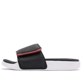 Chaussons de sport à talon plat élégants avec velcro Noir Rouge