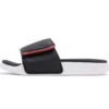 Chaussons de sport à talon plat élégants avec velcro Noir Rouge