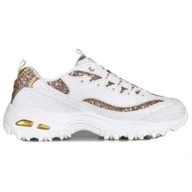 Chaussures basses D&rsquo; Lites Daddy, blanc/doré