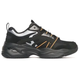 Chaussures décontractées pour papa « Noir Argent Orange »