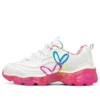 Chaussures de course basses James Goldcrown x Skechers D&rsquo; Lites Crystal rose/blanc
