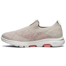 Chaussures de course Go Walk 5 Marron/Rose/Blanc
