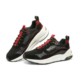 Chaussures de sport décontractées « Noir Gris Rouge »