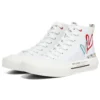 Chaussures en toile montantes James Goldcrown x Skechers New Moon, blanches