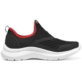 Chaussures à enfiler confortables « Noir Rouge »