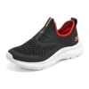 Chaussures à enfiler confortables « Noir Rouge »