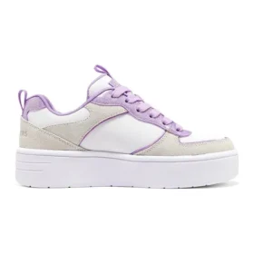 Court High « White Beige Purple »