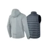 Doudoune 3-en-1 tissée à capuche « Gris Noir »