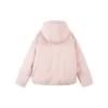 Doudoune à capuche, couleur unie, fermeture éclair dissimulée et poignets élastiques « Rose Blanc »