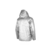 Doudoune à capuche imprimée de lettres « Silver Black »
