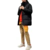 Doudoune à capuche mi-longue avec logo imprimé « Multi-Color »