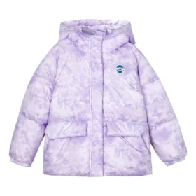 Doudoune à capuche « Violet Blanc »