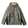 Doudoune à capuche Water Repellent et chaude de la série Lifestyle « Vert olive Noir »