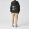 Doudoune courte à capuche avec logo imprimé « Black White »