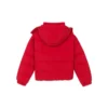 Doudoune courte à capuche et manches longues « Blanc Rouge »