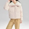 Doudoune imprimée FASHION « Rose Blanc »