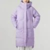 Doudoune longue décontractée « Violet »