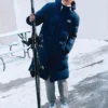 Doudoune longue de la série Lifestyle « Bleu »