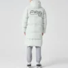 Doudoune longue à motif graphique « White »