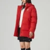 Doudoune longue à motif « Red »