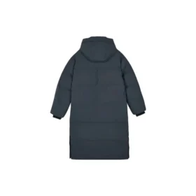 Doudoune longue tissée « Gris »