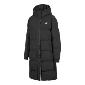 Doudoune longue tissée « Noir Blanc »