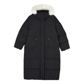 Doudoune longue tissée sport « Noir »