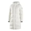 Doudoune longue tissée « White Black »