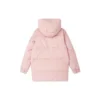 Doudoune mi-longue chaude à capuche « Black Pink »