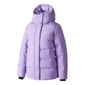 Doudoune mi-longue tissée « Violet »