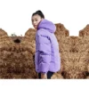 Doudoune réversible légère et chaude « Noir Gris Violet »