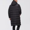 Doudoune tissée mi-longue « Noir »