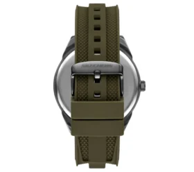 Ensemble montre et cordon en nylon gris métallisé