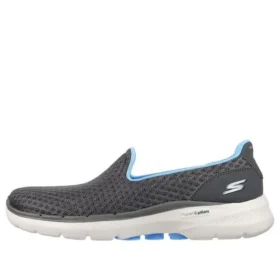Go Walk 6 Low Loafer Gris/Bleu