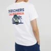 Imprimé tricoté, manches courtes, style couple, blanc