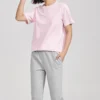 Imprimé tricot unisexe rose
