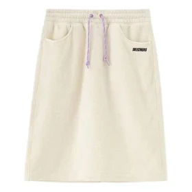 Jupe décontractée ample en tricot avec cordon de serrage de la série Lifestyle « Blanc »