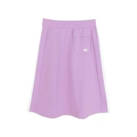 Jupe à la taille imprimée d&rsquo;un logo en patchwork contrasté « Violet »