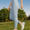 Leggings de sport imprimés « Teal »