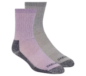 Lot de 2 paires de chaussettes mi-longues en laine pour femme